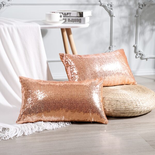 Sequin Pillow with Reversible Designs