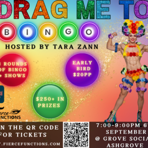 Tara Zann's Drag Bingo 6th September Grove Social-Ashgrove