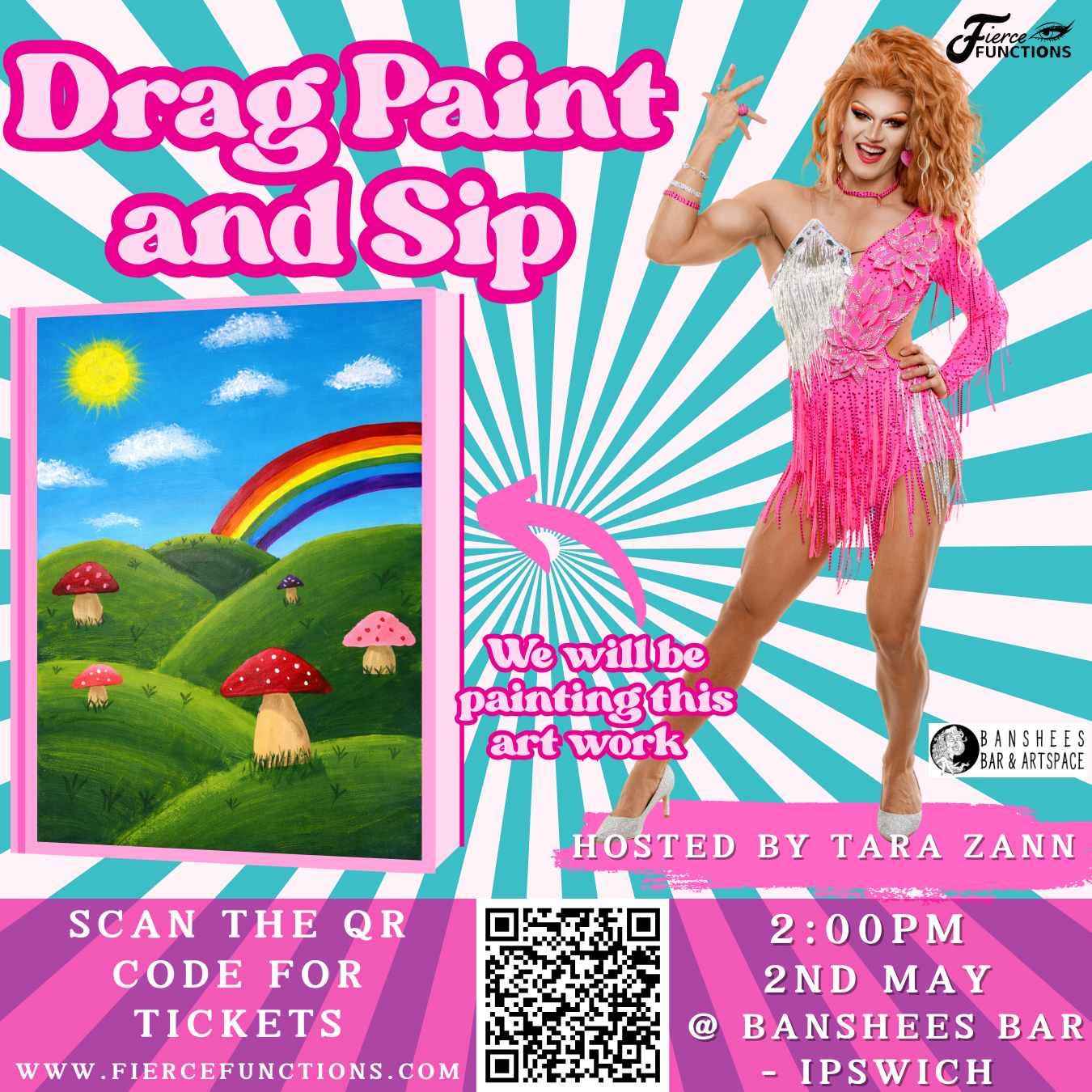 Drag Paint and Sip 2nd May 2026 Ipswhich