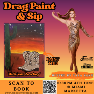 Drag Paint and Sip 4th May 2026 Gold Coast