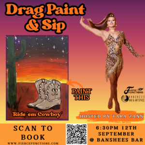 Drag Paint and Sip 12th September 2026 Ipswhich
