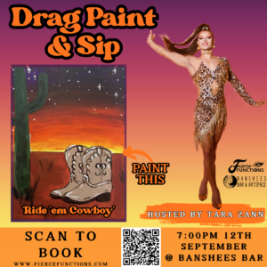 Drag Paint and Sip 12th September 2026 Ipswhich